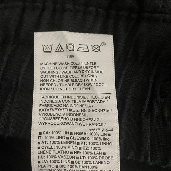 Athleta Retreat Linen Ankle Pant Black Small Style 851027 Easy-Care Lightweight - Picture 9 of 12